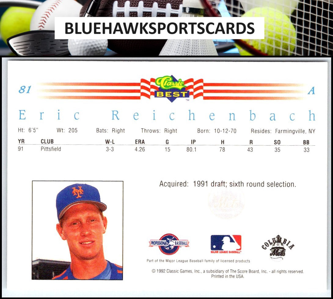 1992 Classic Best #81 Eric Reichenbach