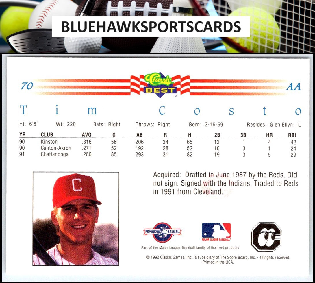 1992 Classic Best #70 Tim Costo