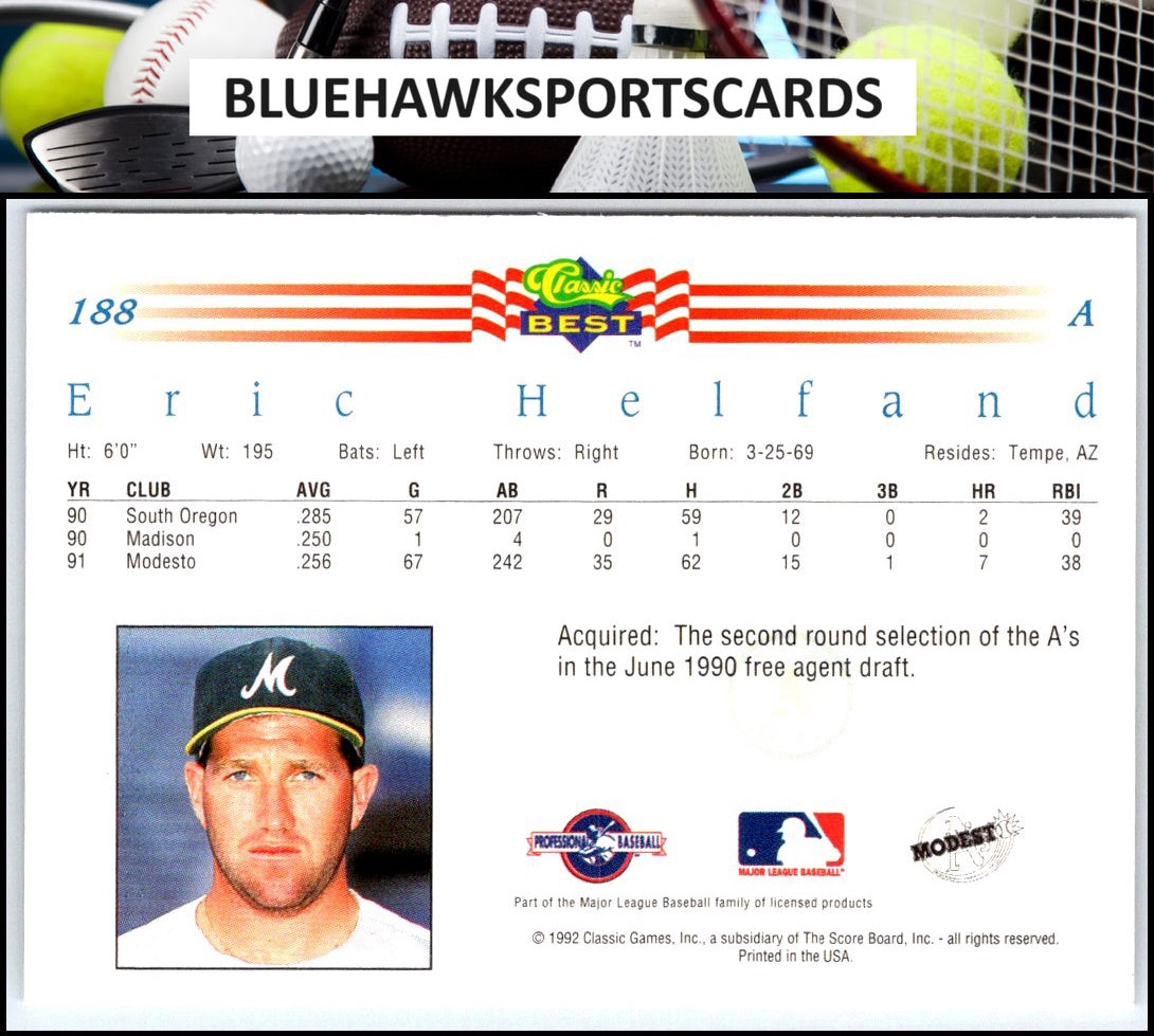 1992 Classic Best #188 Eric Helfand