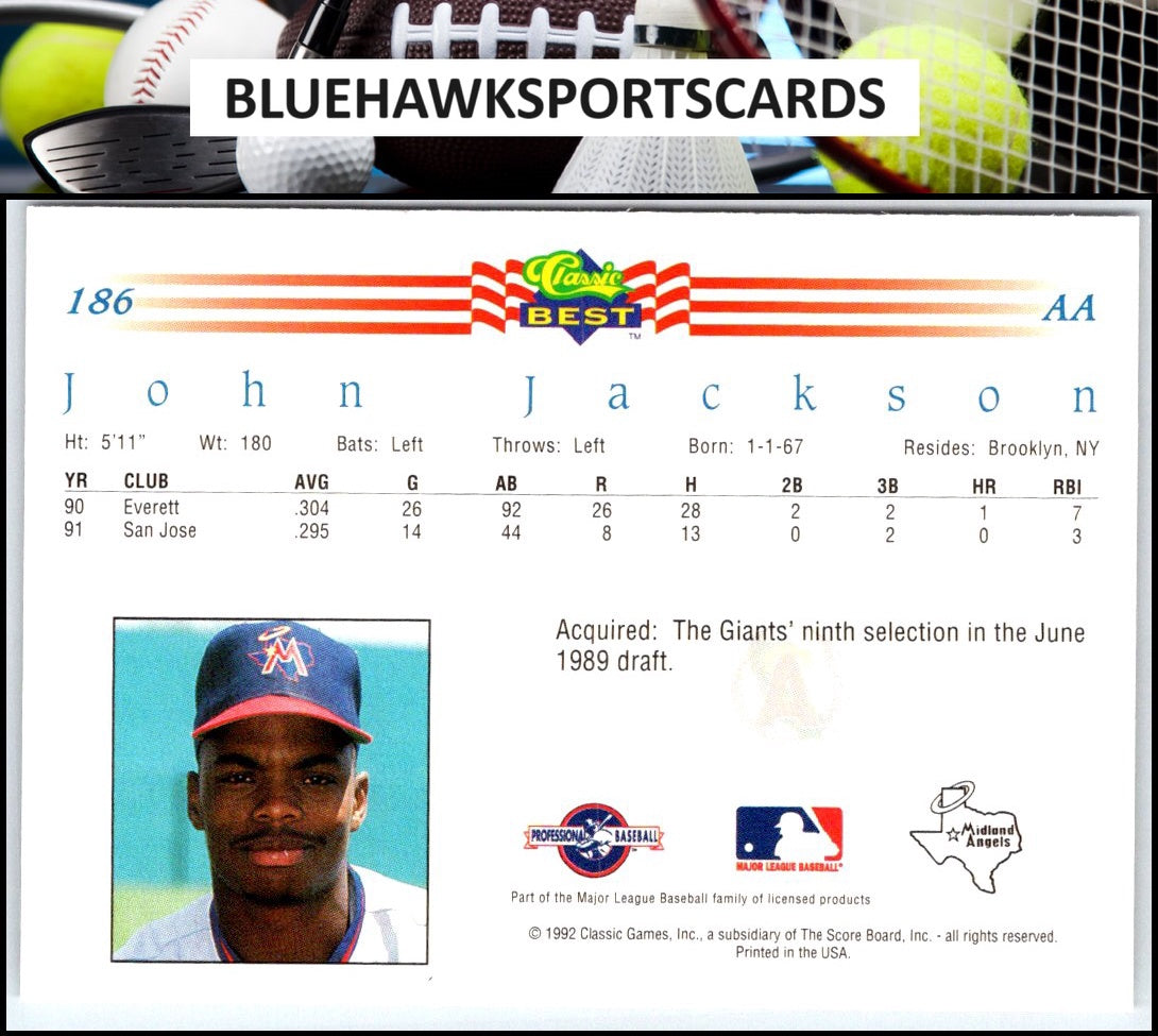 1992 Classic Best #186 John Jackson