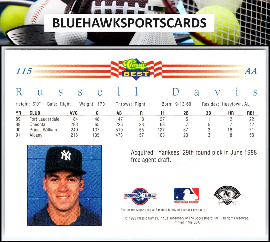 1992 Classic Best #115 Russell Davis