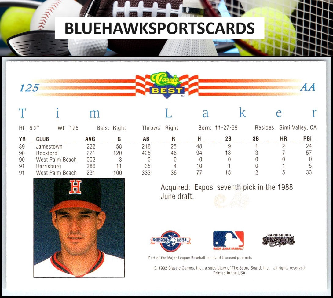 1992 Classic Best #125 Tim Laker