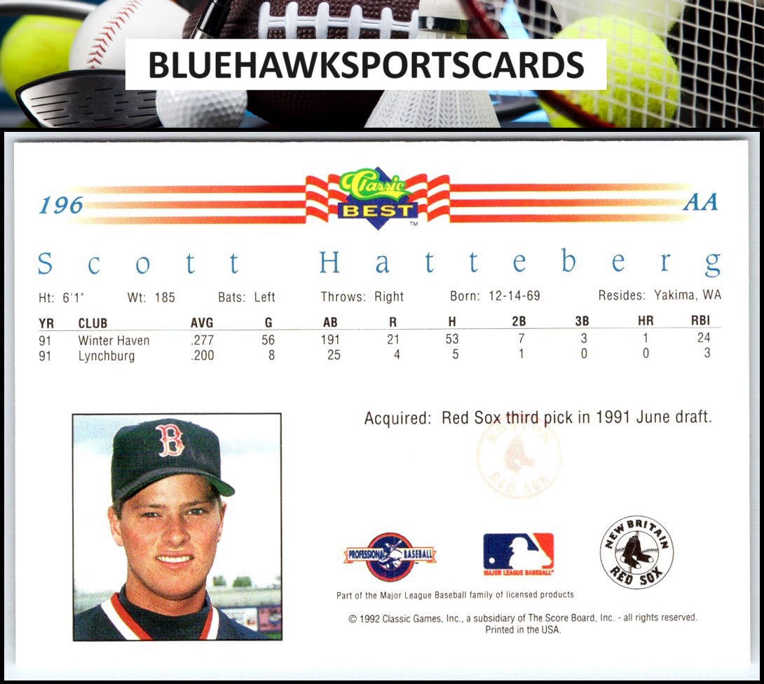 1992 Classic Best #196 Scott Hatteberg