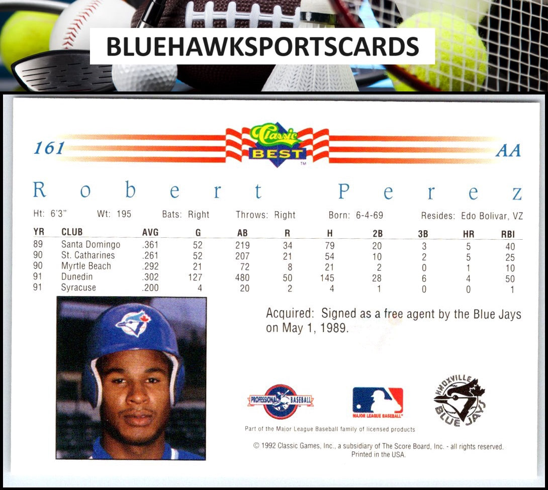 1992 Classic Best #161 Robert Perez
