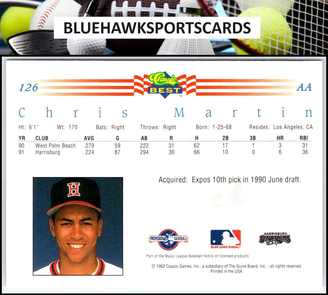 1992 Classic Best #126 Chris Martin