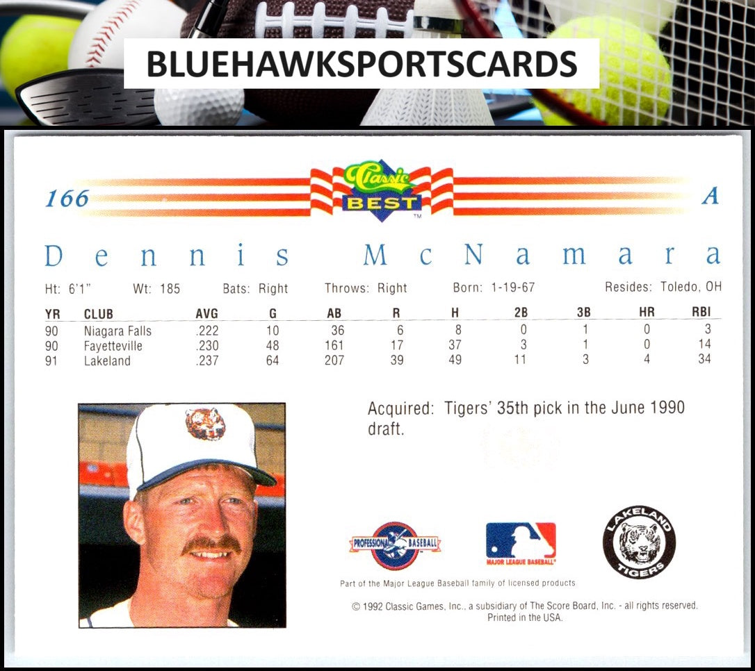 1992 Classic Best #166 Dennis McNamara