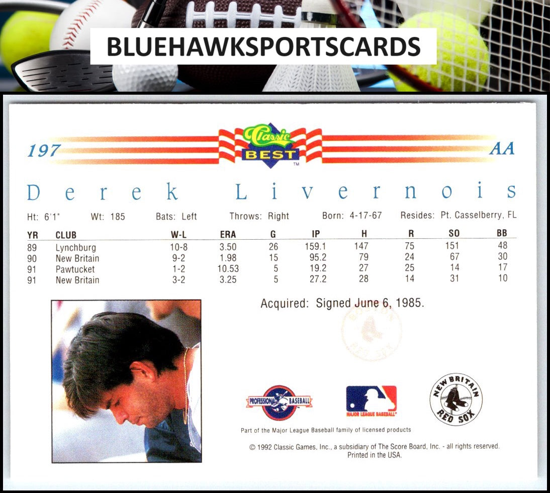 1992 Classic Best #197 Derek Livernois