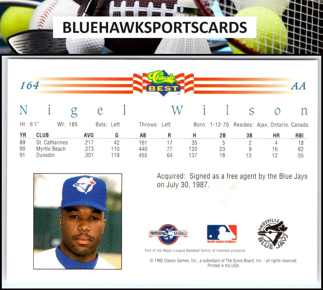 1992 Classic Best #164 Nigel Wilson
