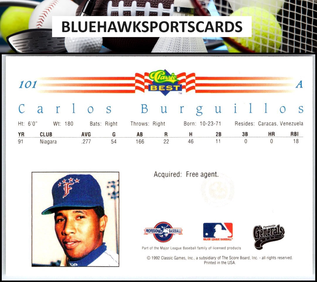 1992 Classic Best #101 Carlos Burguillos