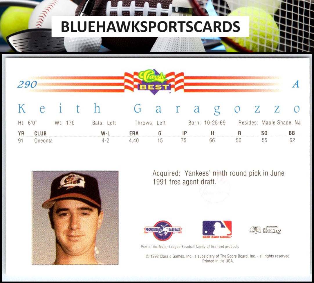 1992 Classic Best #290 Keith Garagozzo