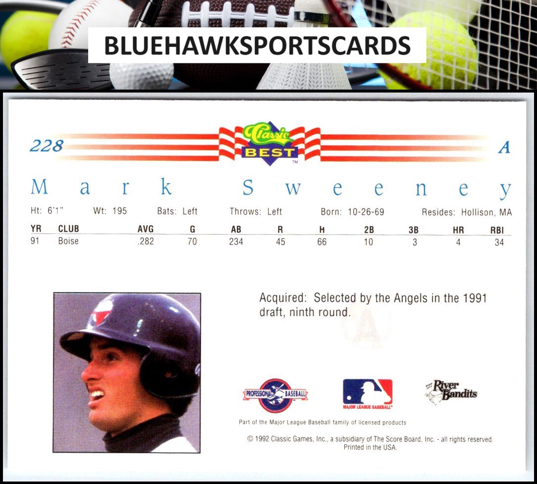 1992 Classic Best #228 Mark Sweeney