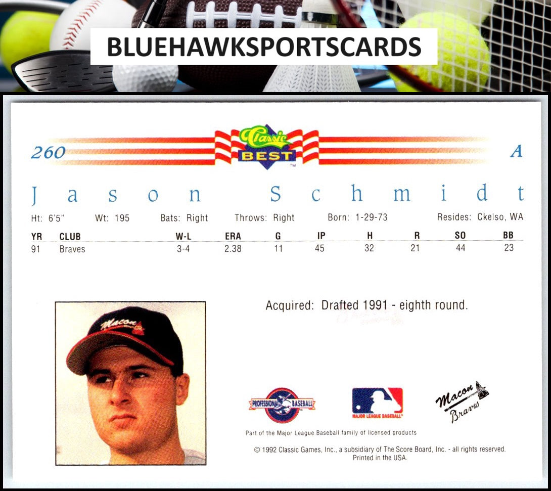 1992 Classic Best #260 Jason Schmidt