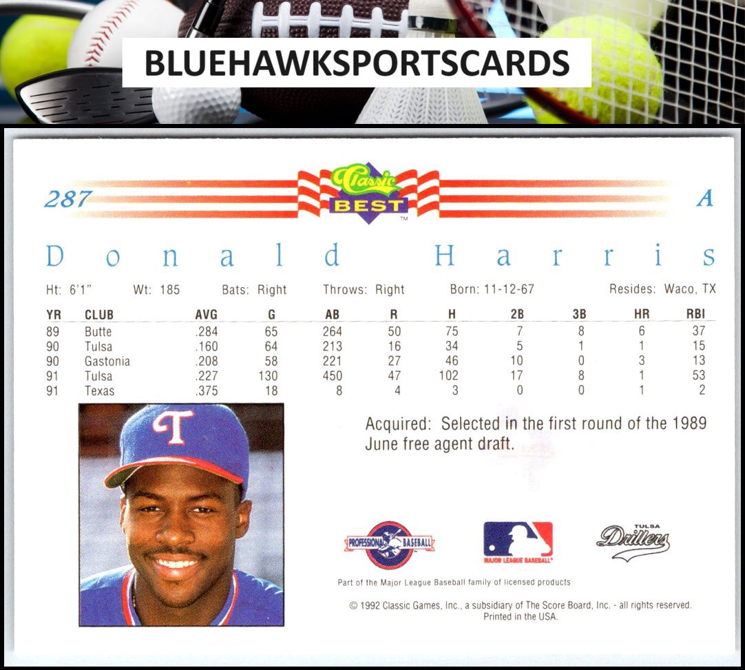 1992 Classic Best #287 Donald Harris