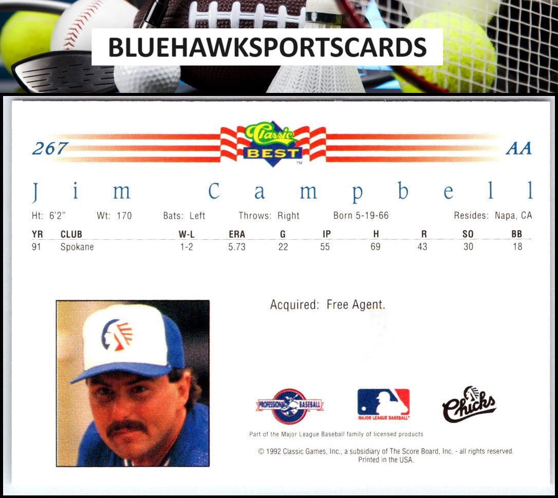 1992 Classic Best #267 Jim Campbell