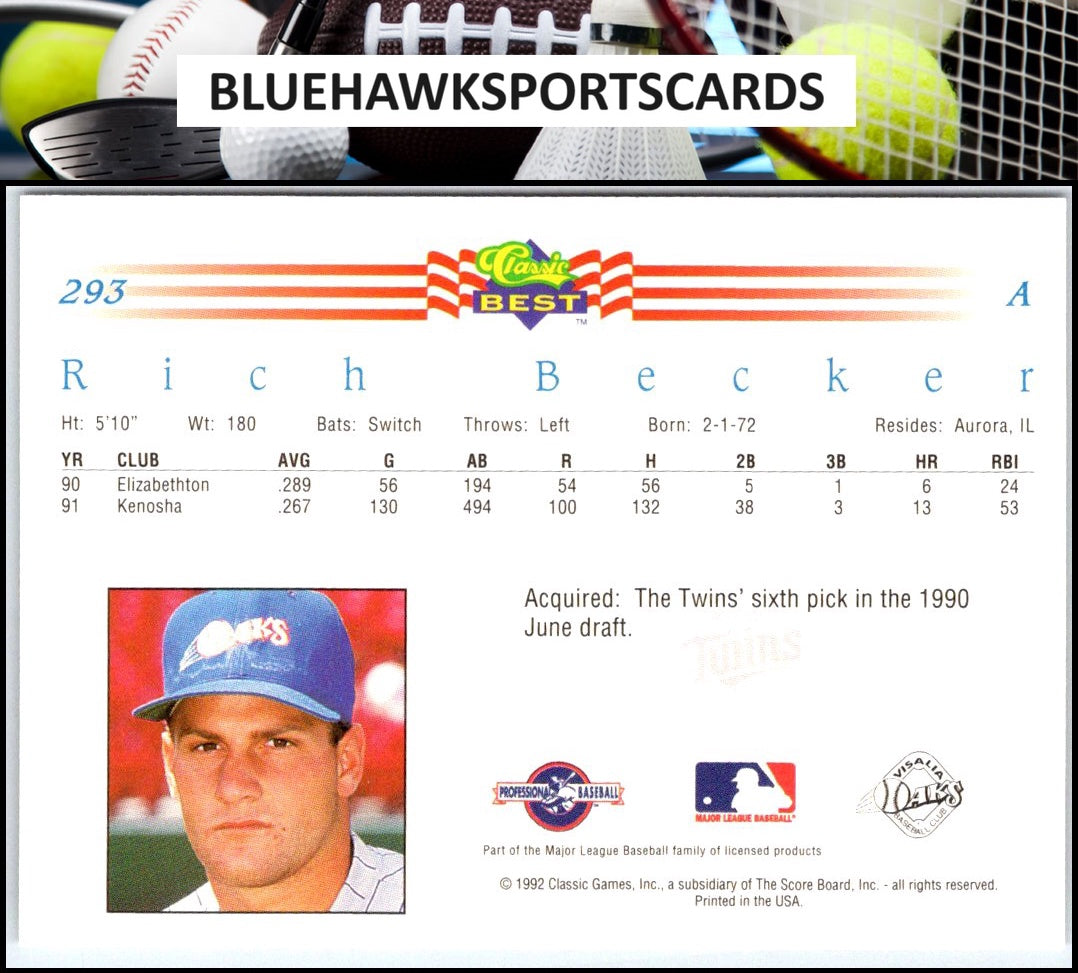 1992 Classic Best #293 Rich Becker