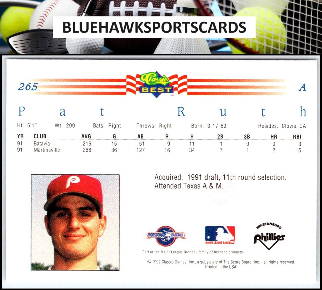 1992 Classic Best #265 Pat Ruth