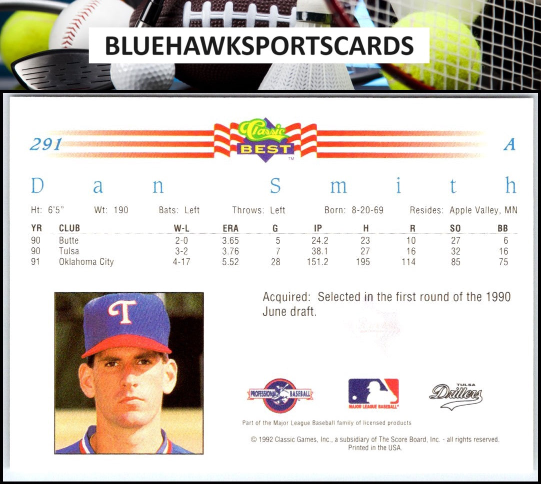 1992 Classic Best #291 Dan Smith