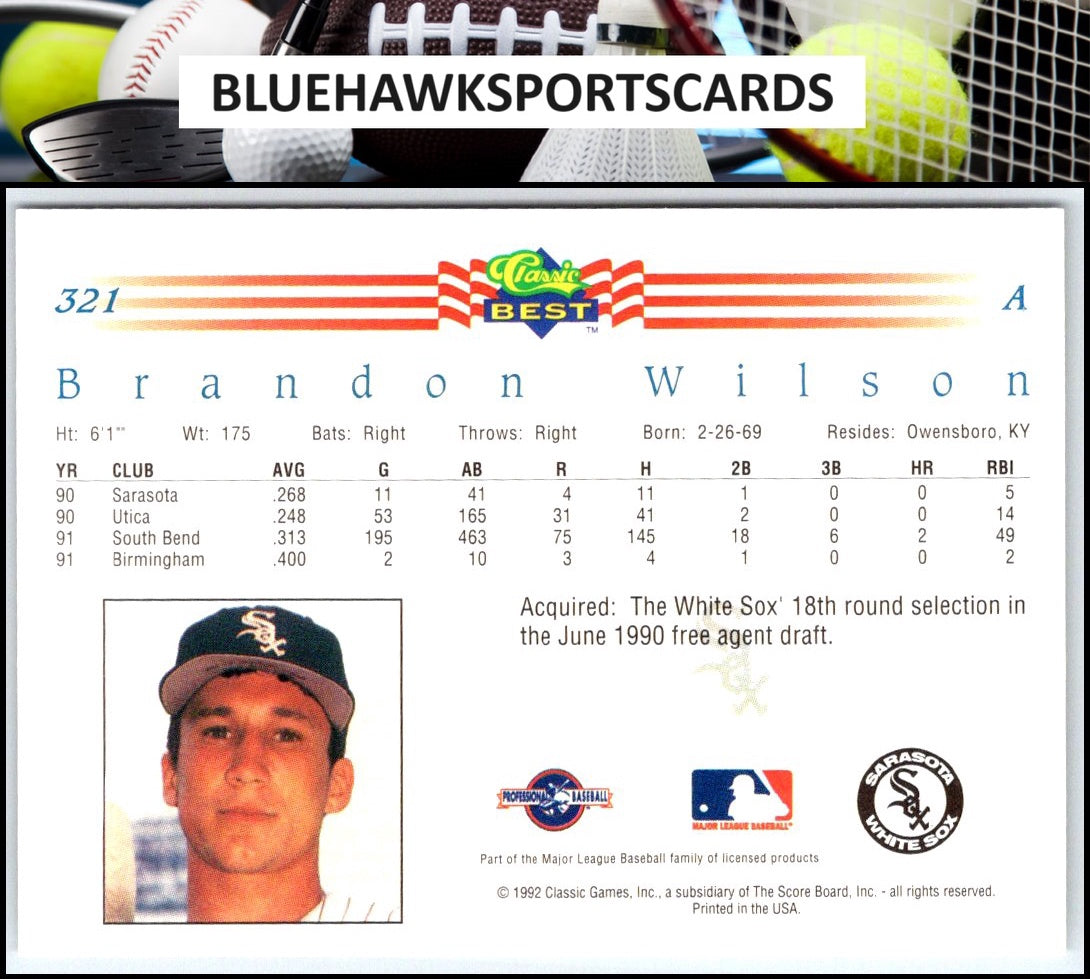 1992 Classic Best #321 Brandon Wilson