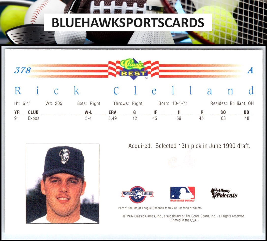 1992 Classic Best #378 Rick Clelland