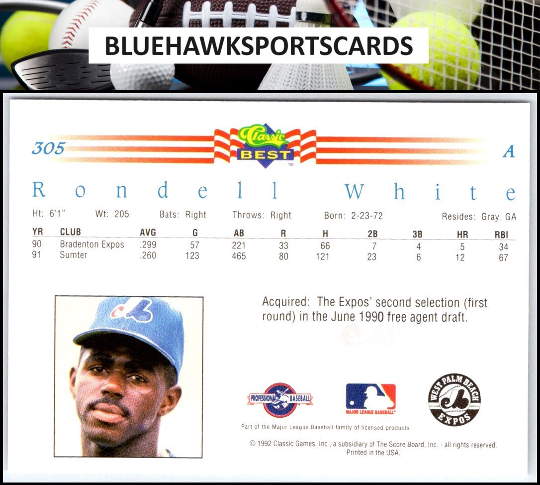 1992 Classic Best #305 Rondell White