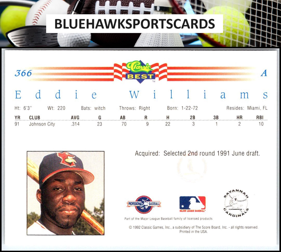 1992 Classic Best #366 Eddie Williams