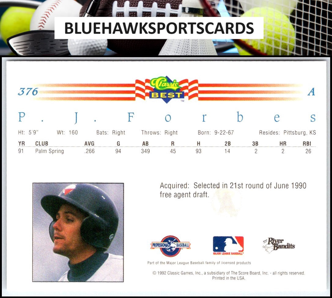 1992 Classic Best #376 P. J. Forbes