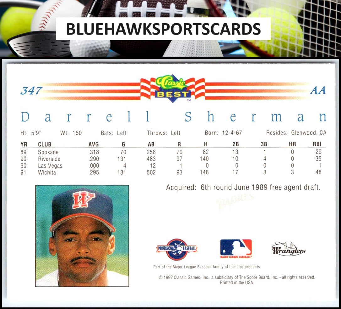 1992 Classic Best #347 Darrell Sherman