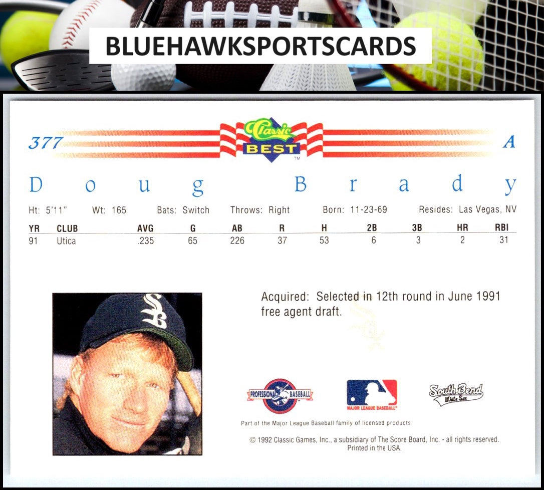 1992 Classic Best #377 Doug Brady