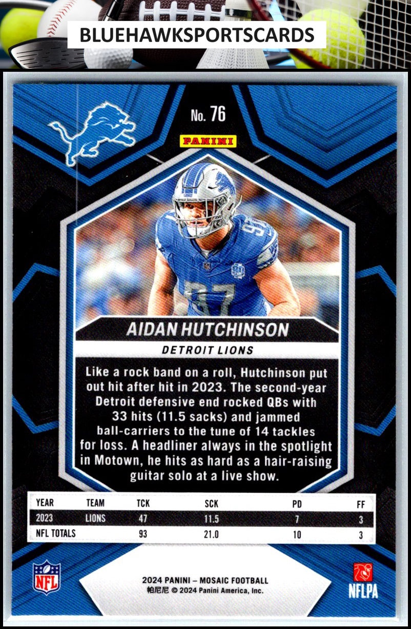 2024 Panini Mosaic #76 Aidan Hutchinson