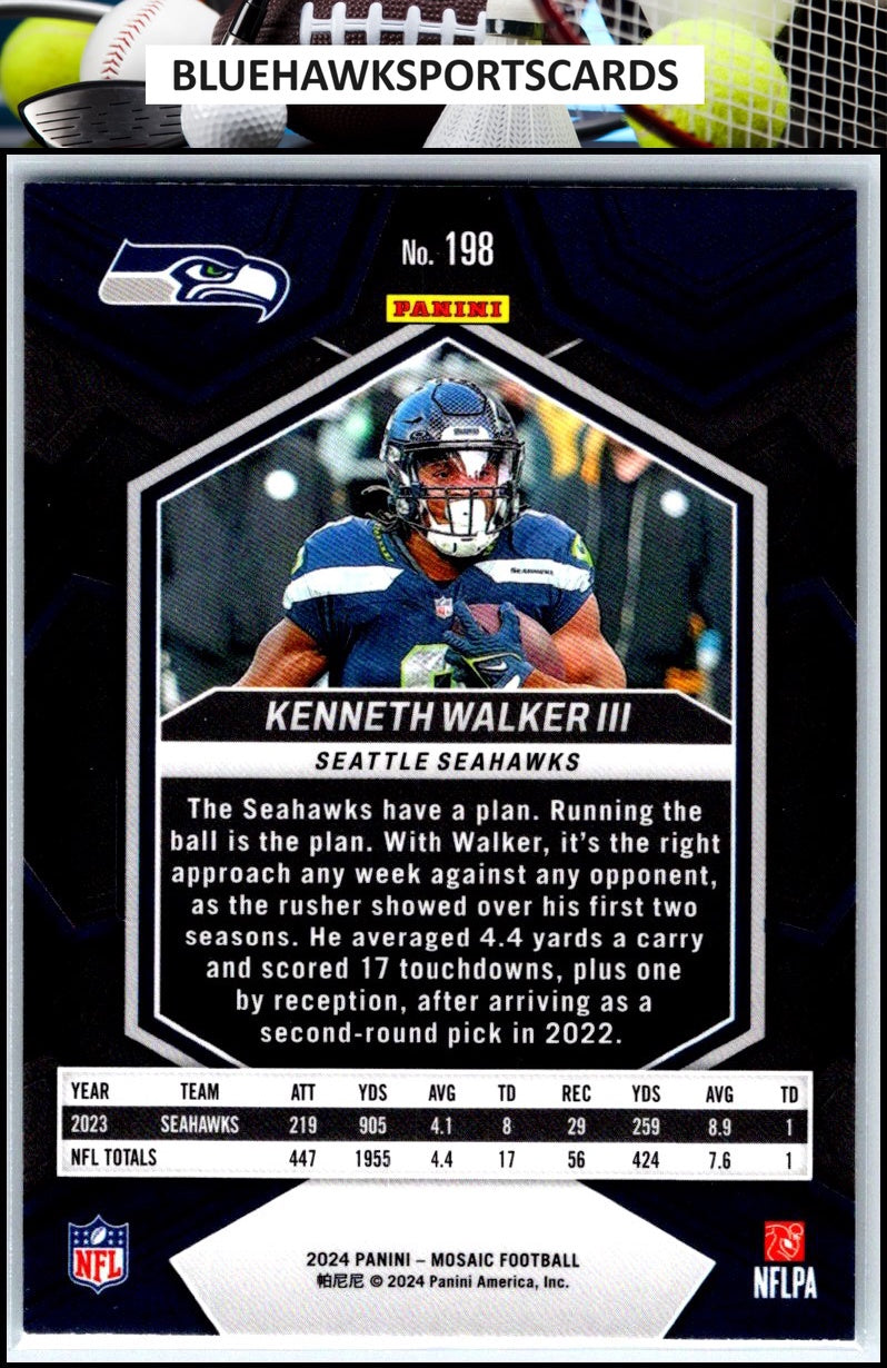 2024 Panini Mosaic #198 Kenneth Walker III