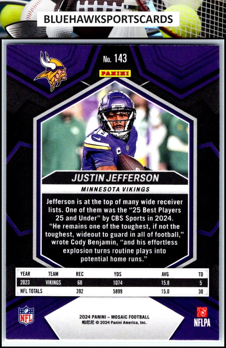 2024 Panini Mosaic #143 Justin Jefferson