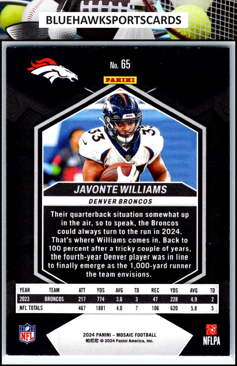 2024 Panini Mosaic #65 Javonte Williams