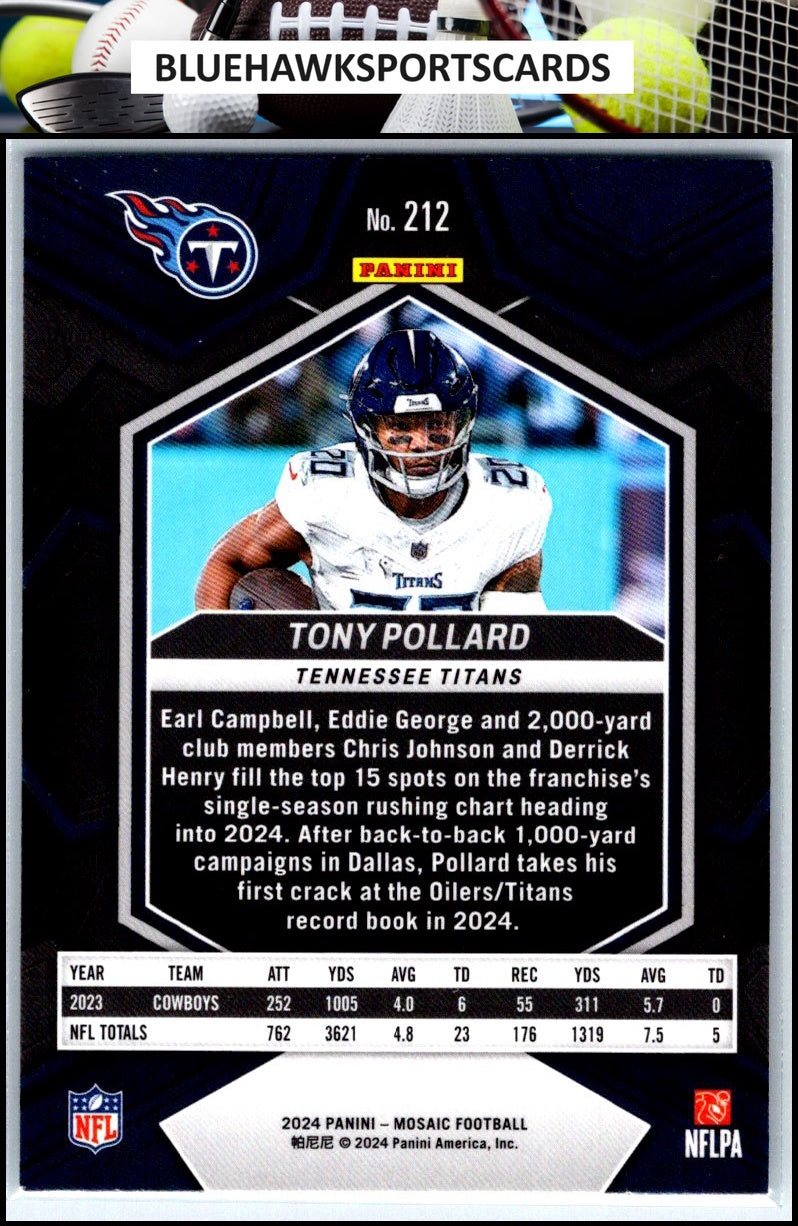 2024 Panini Mosaic #212 Tony Pollard