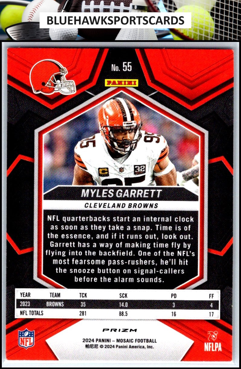 2024 Panini Mosaic #55 Myles Garrett Silver