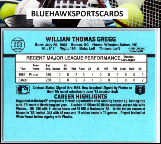 1988 Donruss #203 Tommy Gregg