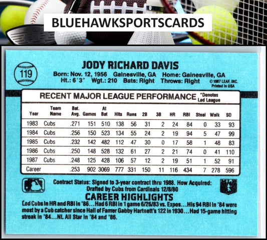 1988 Donruss #119 Jody Davis