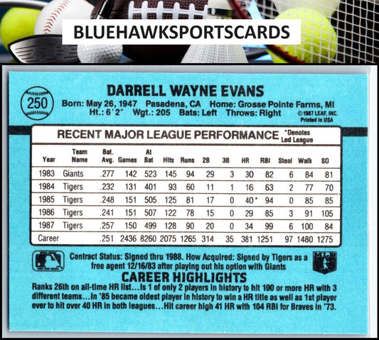 1988 Donruss #250 Darrell Evans