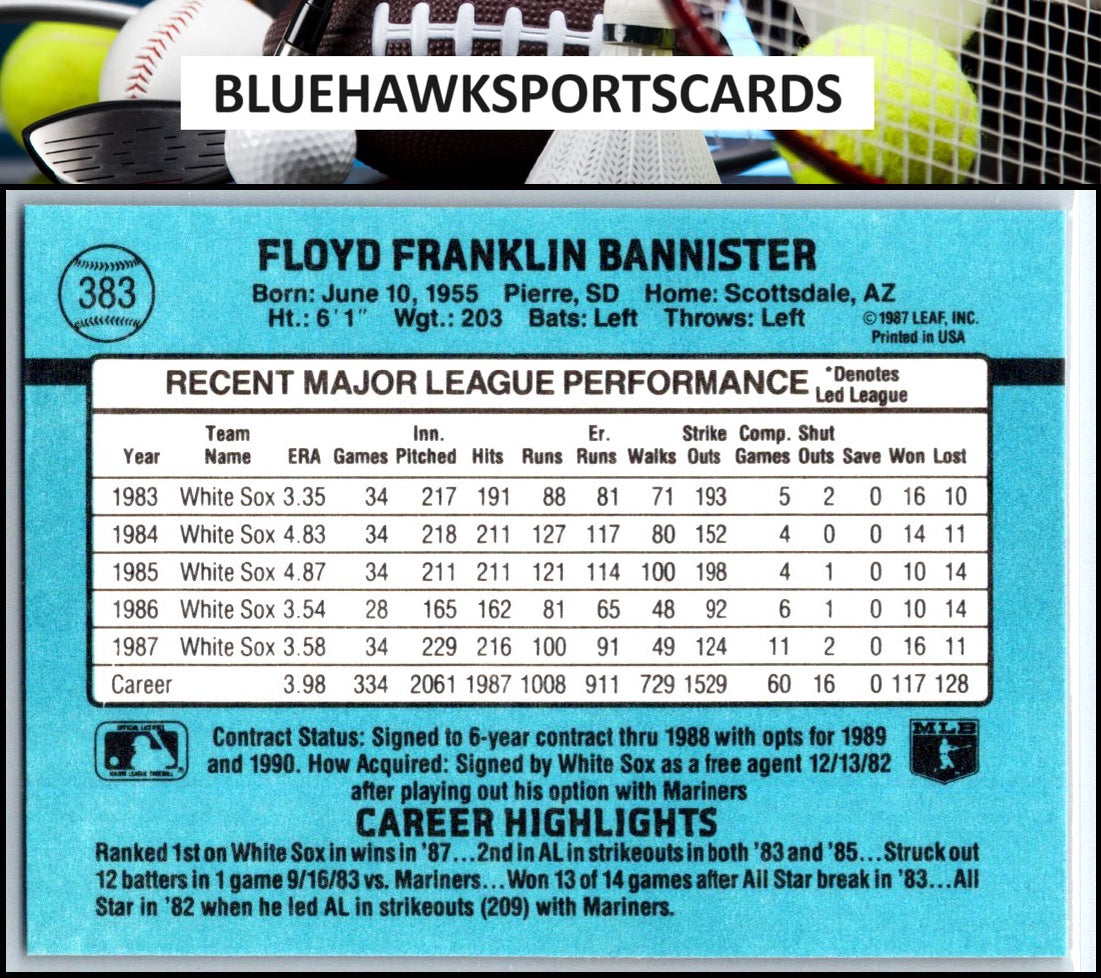 1988 Donruss #383 Floyd Bannister