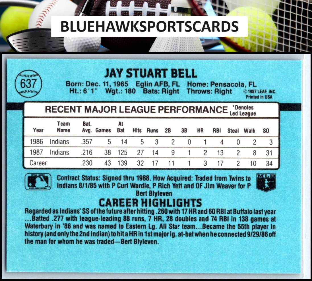 1988 Donruss #637 Jay Bell