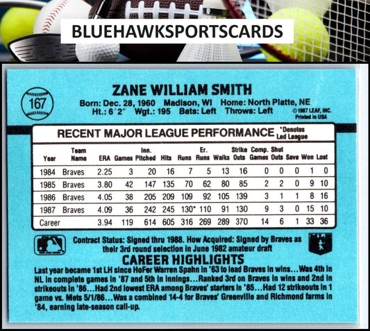 1988 Donruss #167 Zane Smith