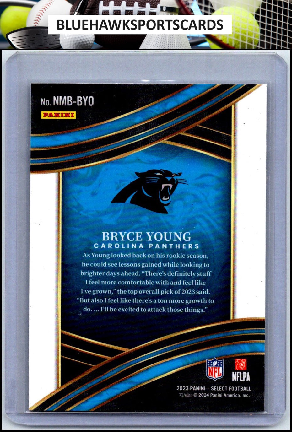 2023 Panini Select #NMB-BYO Bryce Young Select Numbers