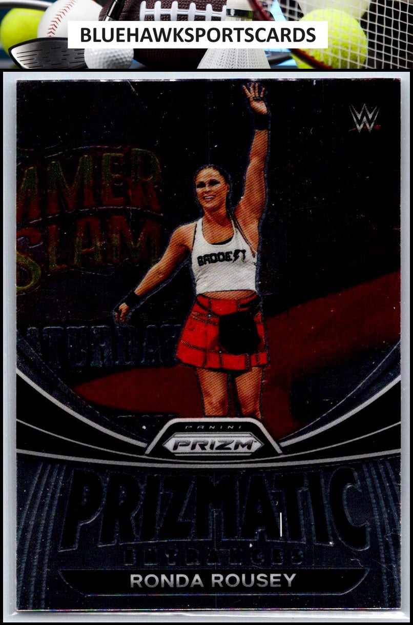 2023 Panini Prizm WWE #14 Ronda Rousey Prizmatic Entrances