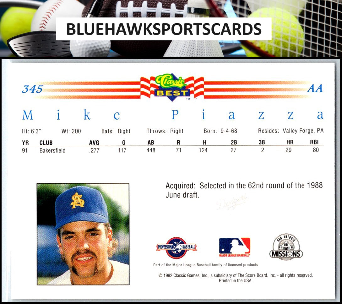 1992 Classic Best #345 Mike Piazza
