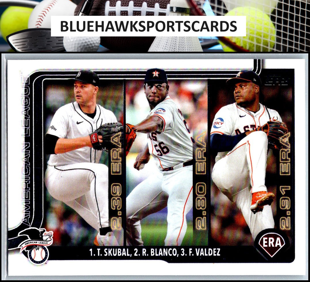 2025 Topps #5 American Leaders ERA (Tarik / Ronel / Framber ) LL