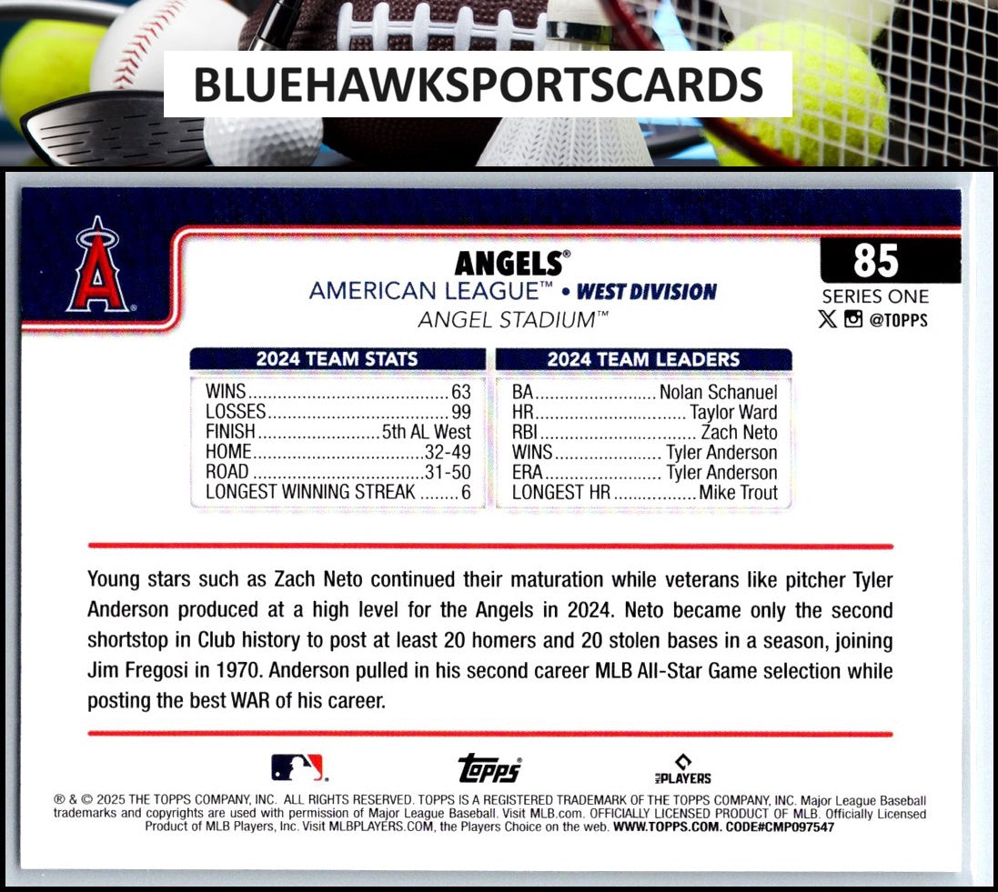 2025 Topps #85 Los Angeles Angels
