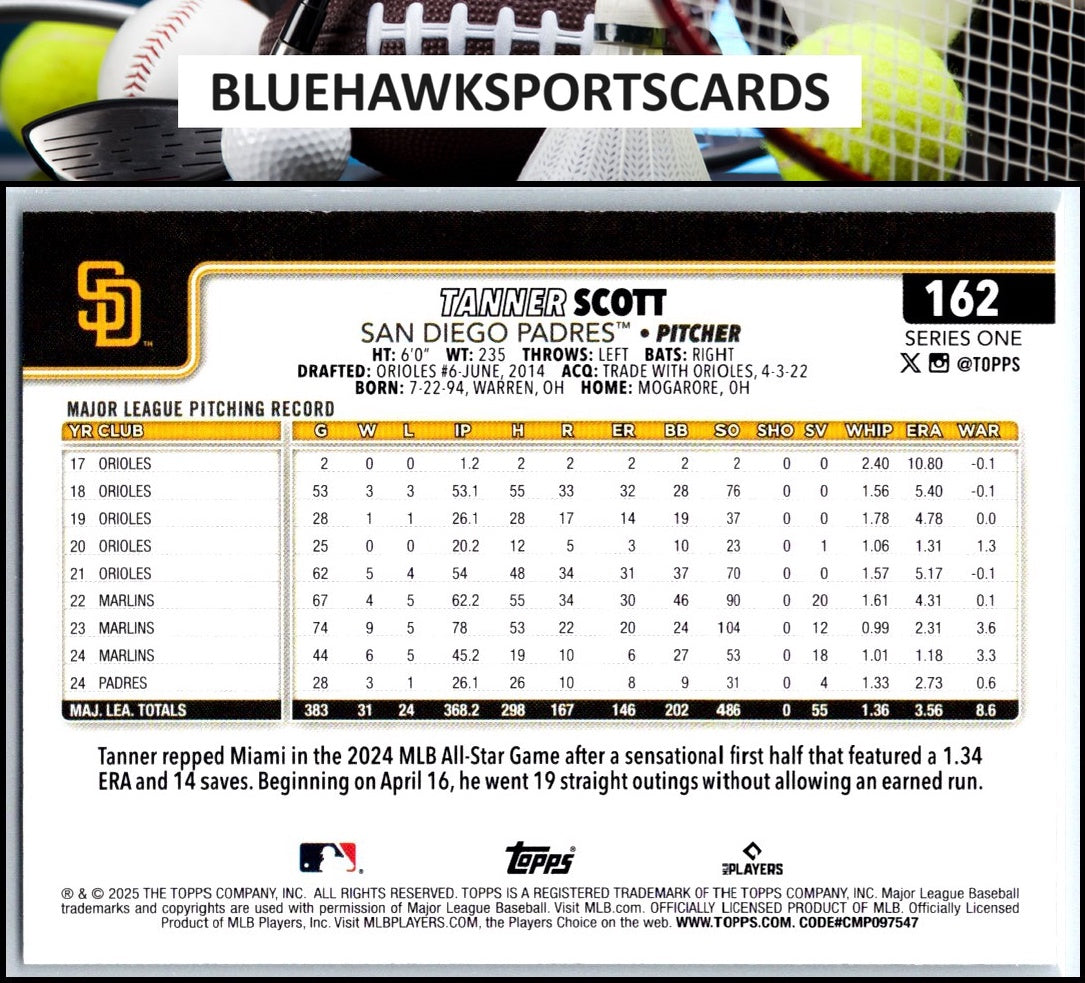 2025 Topps #162 Tanner Scott