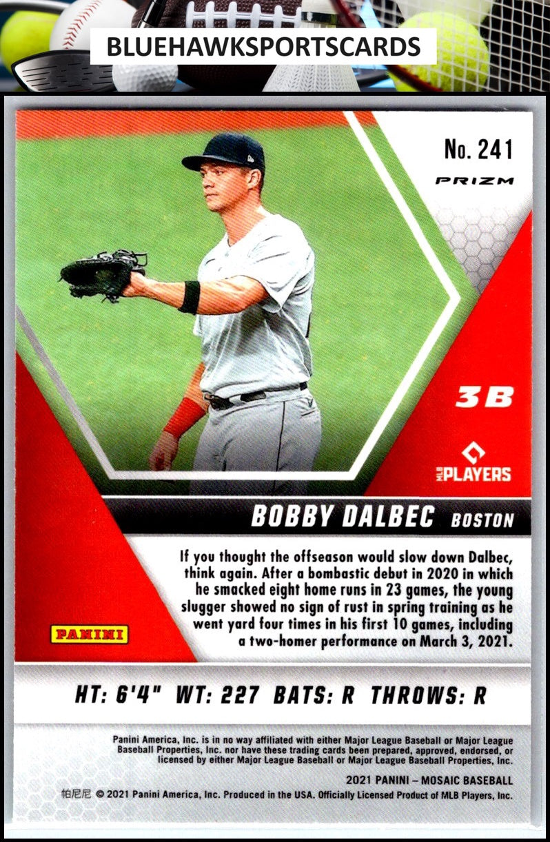 2021 Panini Mosaic #241 Bobby Dalbec Reactive Orange