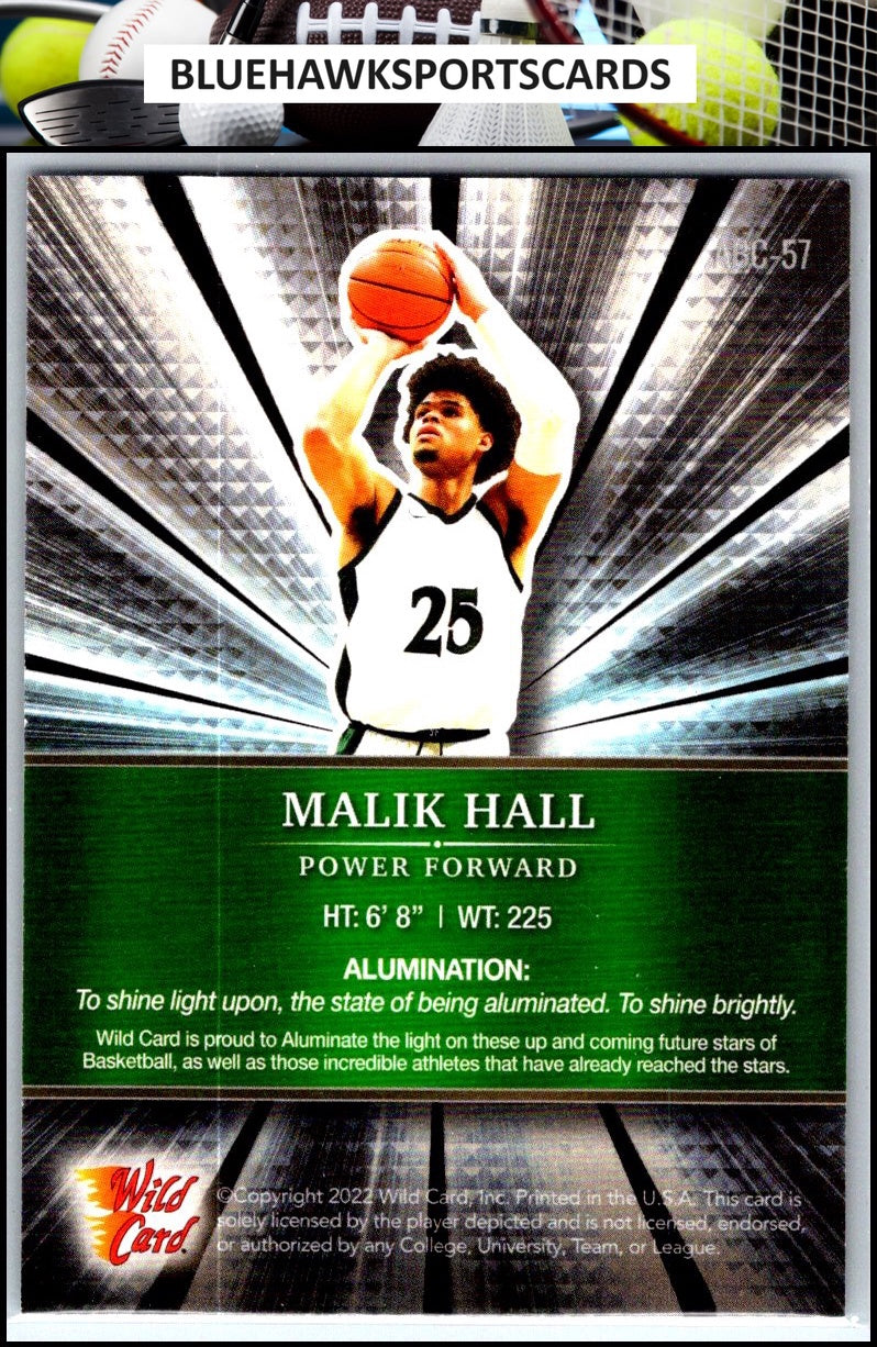 2021-22 Wild Card Alumination #ABC-57 Malik Hall