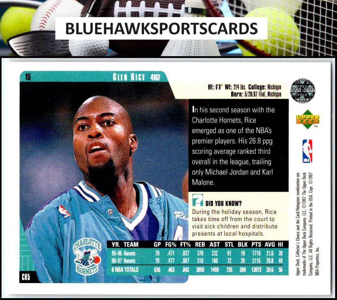 1997-98 Collector's Choice #15 Glen Rice