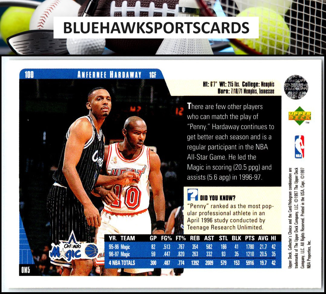 1997-98 Collector's Choice #100 Anfernee Hardaway